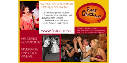Hochzeitsmusik - Musikrichtungen: Hits von Heute - Österreich - First Dance Band - Die Band für Ihre Hochzeit oder jede andere Veranstaltung - First Dance Band