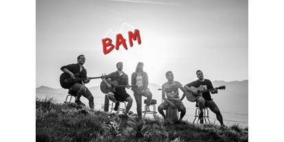 Hochzeitsmusik - Band-Typ: Quartett - Wals - BAM-Foto mit Logo - BAM - Berchtesgaden Acoustic Music