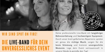 Hochzeitsmusik - Kosten für kirchliche Trauung: bis 450 Euro - Niederbergkirchen - SPOT ON FIRE