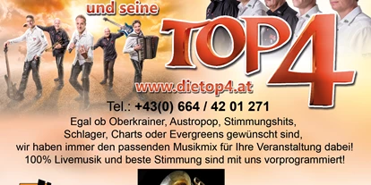 Hochzeitsmusik - Besetzung (mögl. Instrumente): Trompete - Mühlriegl - Christian Strommer & Top 4