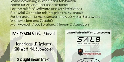 Hochzeitsmusik - Musikrichtungen: Independent - Flyer Hinten - meinpartydj.at