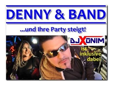 Hochzeitsband: Logo VON Denny & Band, Partyduo DENNY & BAND aus Saarlouis (Saarland) für Hochzeit (auch italienische, französische), Gesang im Standesamt, Gesamg in der Kirche, Trauung, Hochzeit Saarland, DJ XONIM, Partyband, Kirmes, Stadtfest, Geburtstag, Firmenfeier, Betriebsfest, Polterabend, Dorffest, heiraten, Gala, Jubiläuml;um, Eröffnung, Tag der offenen Tür, Vernissage, Messe, Verein, Show, Fasching, Kappensitzung, Halloween, Weihnachtsfeier, Silvester, Pianist, Pianomusik zum Empfang, Heirat, Ü30, and und + Band, Top40, Partymusik, Tanzmusik, Livemusik,  Duo, Trio, Conny, Denny, Chiara, Minoski, Hochzeitsmusik, Saarland, Saarbrücken, Saarlouis, Vöklingen, Pfalz, Hessen, Baden-Würtemberg, Bayern, NRW, Groussherzogtum Lëtzebuerg, Grand-Duché de Luxembourg - DENNY & BAND, PartyDuo/Trio mit DJ