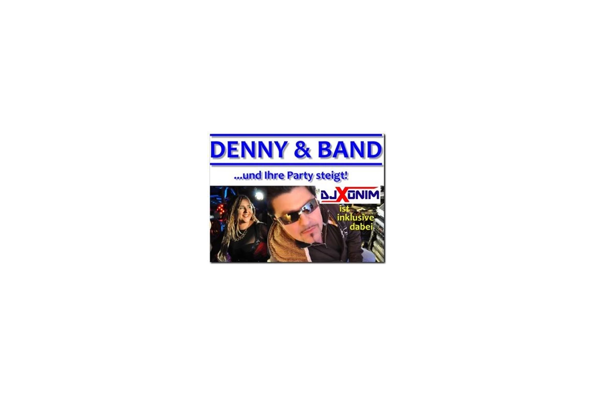 Hochzeitsband: Logo VON Denny & Band, Partyduo DENNY & BAND aus Saarlouis (Saarland) für Hochzeit (auch italienische, französische), Gesang im Standesamt, Gesamg in der Kirche, Trauung, Hochzeit Saarland, DJ XONIM, Partyband, Kirmes, Stadtfest, Geburtstag, Firmenfeier, Betriebsfest, Polterabend, Dorffest, heiraten, Gala, Jubiläuml;um, Eröffnung, Tag der offenen Tür, Vernissage, Messe, Verein, Show, Fasching, Kappensitzung, Halloween, Weihnachtsfeier, Silvester, Pianist, Pianomusik zum Empfang, Heirat, Ü30, and und + Band, Top40, Partymusik, Tanzmusik, Livemusik,  Duo, Trio, Conny, Denny, Chiara, Minoski, Hochzeitsmusik, Saarland, Saarbrücken, Saarlouis, Vöklingen, Pfalz, Hessen, Baden-Würtemberg, Bayern, NRW, Groussherzogtum Lëtzebuerg, Grand-Duché de Luxembourg - DENNY & BAND, PartyDuo/Trio mit DJ