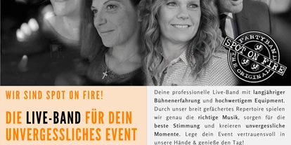 Hochzeitsmusik - Musikrichtungen: Hits von Heute - SPOT ON FIRE