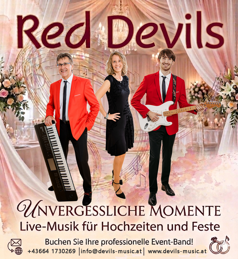 Hochzeitsmusik - Oberzögersdorf - Red Devils - Wir machen Ihre Hochzeit zum unvergesslichen Erlebnis! - Red Devils