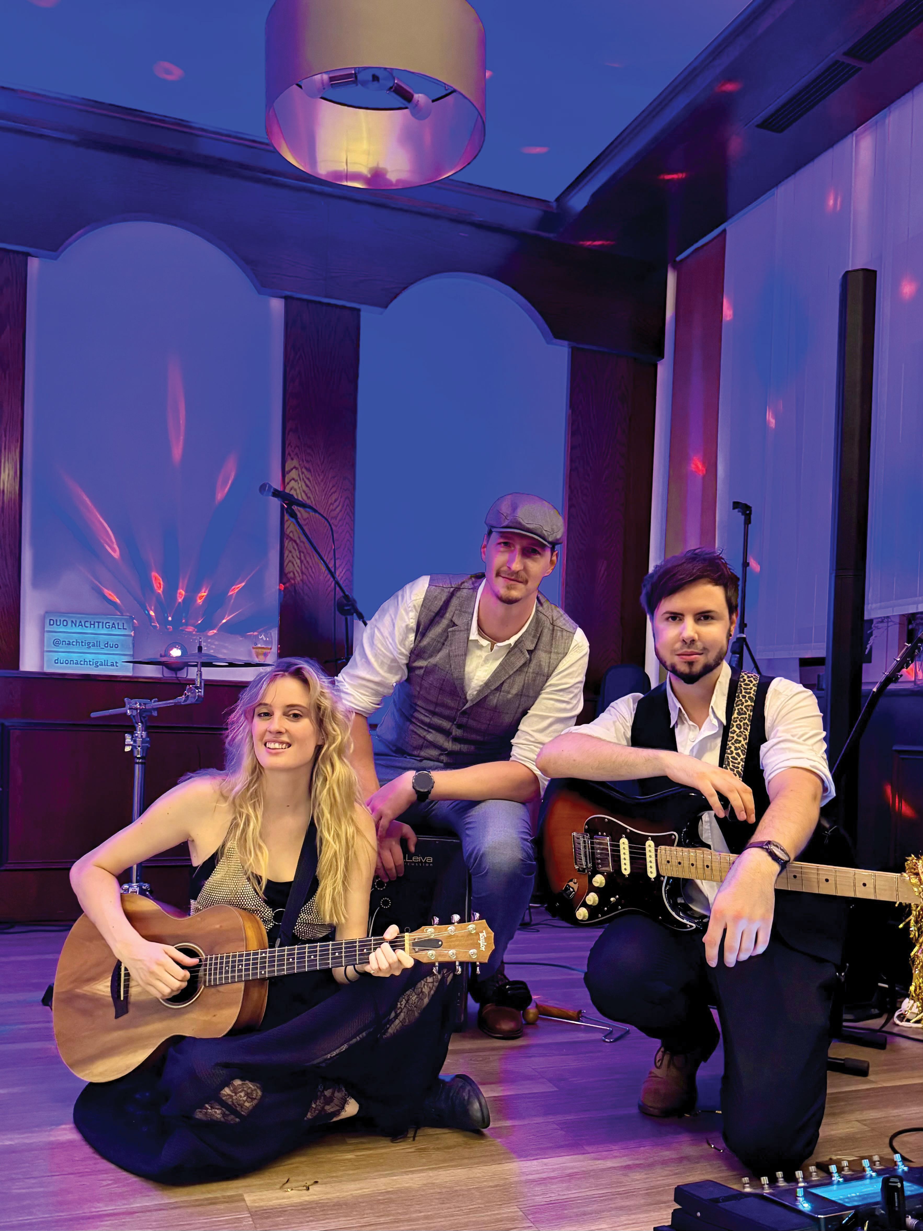 Hochzeitsmusik - geeignet für: kirchliche Trauung - Steiermark - Sängerin Änsi, Percussionist Markus und Gitarrist Steve auf einer Hochzeit in der Südstmk - Duo Nachtigall (+Trio)